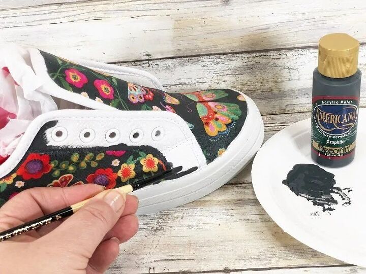 create easy diy fabric covered sneakers in one hour
