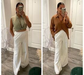 Time and Tru Wide Leg Linen Pants...2 pair... Pull On..Size M(8-10)