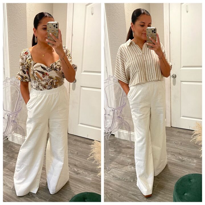 how to style white linen pants