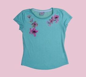 floral applique t shirt refashion