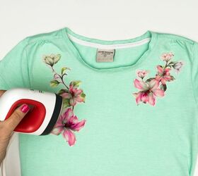 floral applique t shirt refashion