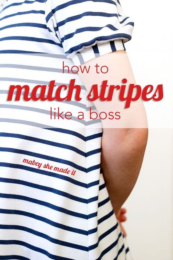 2 methods for matching stripes when sewing