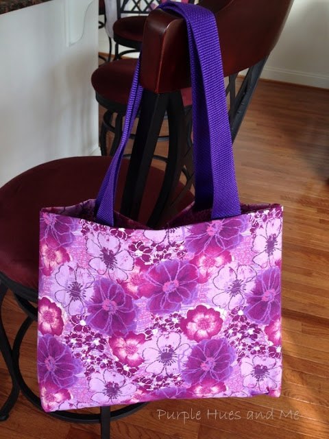 fat quarter and duct tape tote bag