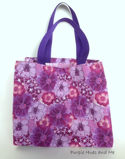 fat quarter and duct tape tote bag