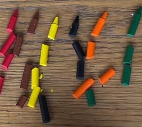 4 fun diy lipstick hacks using crayons kool aid sugar more, Breaking colored crayons into pieces