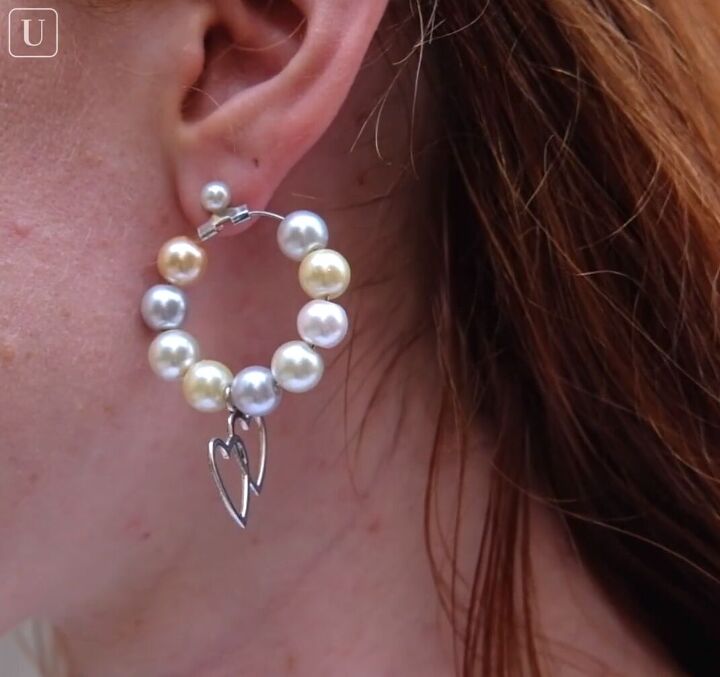 7 cute diy wedding accessories for the bride on a budget, DIY pearl hoop wedding earrings