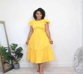 4 bold bright colorful summer vacation outfits to take on your trip, Yellow dress for the summer
