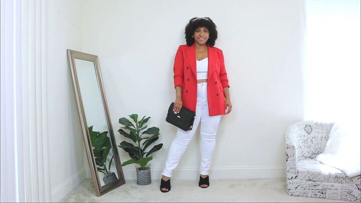 how to wear white jeans in summer 1 pair of jeans 4 cute outfits, Formal white jeans outfit
