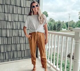 a linen blend striped tee 3 ways to wear it with summer pants