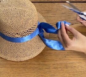 10 easy diy summer accessories fashion hacks for the season, Cutting the ribbon ends at an angle