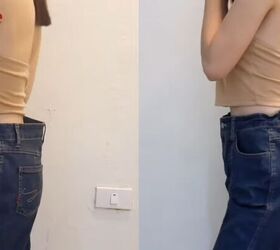 how to make jeans tighter without a belt diy shoelace hack, How to make jeans fit tighter
