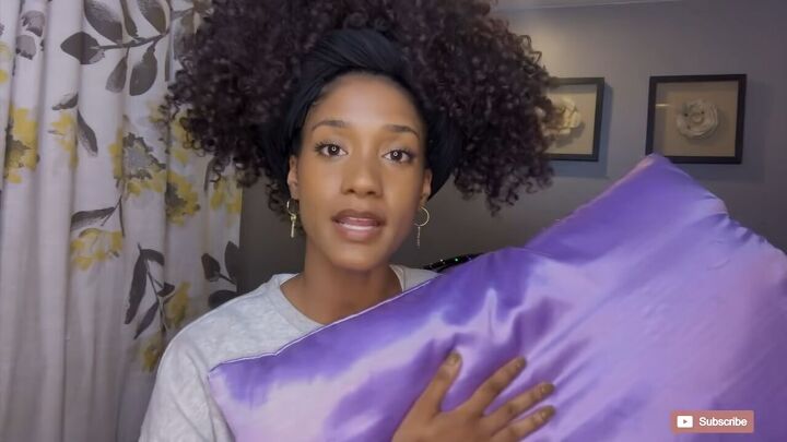 super quick curly hair night routine how to protect curls at night, Satin pillowcase for curly hair