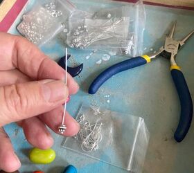 how to create a pair of tagua nut original earrings, Head pin