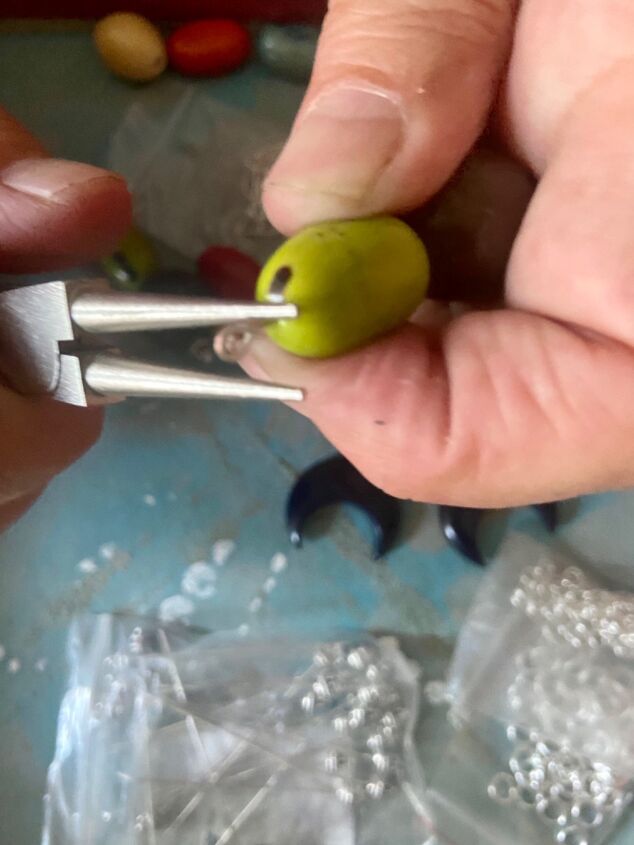 how to create a pair of tagua nut original earrings, Make loop