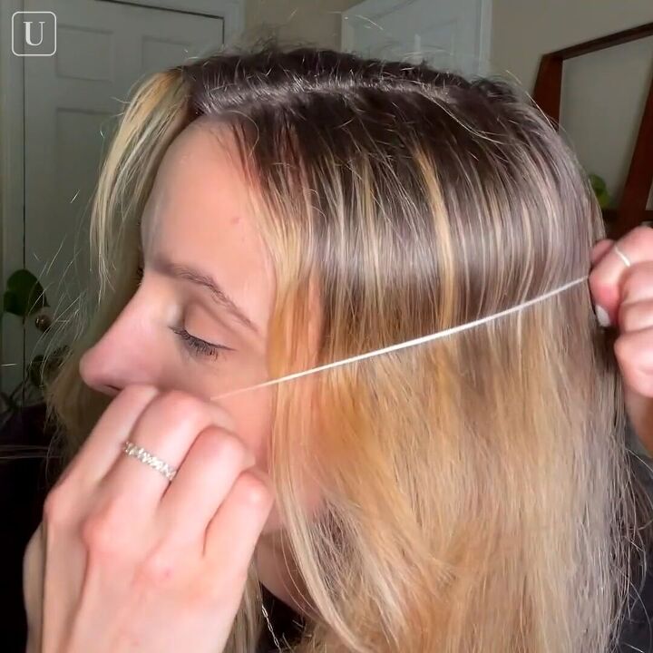 7 cost free hacks to make your hair look fuller and gorgeous, Running dental floss across hair