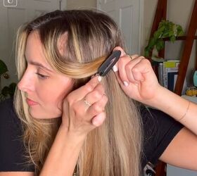 7 cost free hacks to make your hair look fuller and gorgeous, Clipping hair in shape of curtain bangs