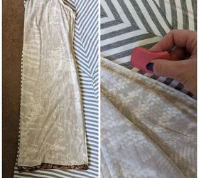 skirt to dress refashion no pattern needed