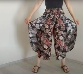 make a pair of wrap pants with this easy culottes sewing pattern, DIY culottes