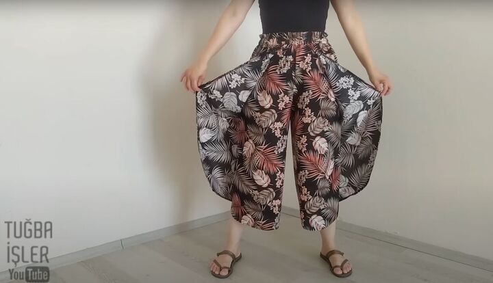 make a pair of wrap pants with this easy culottes sewing pattern, DIY culottes