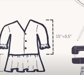 diy button up shirt refashion turn a shirt into a cute ruffle top, Measurements for the ruffle top