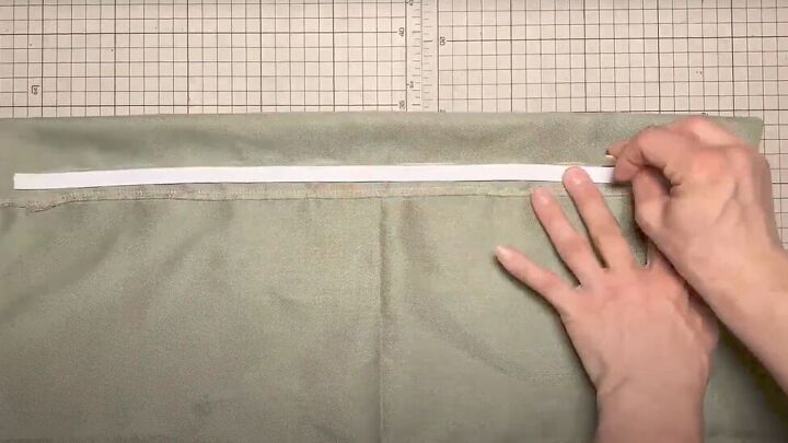 how to make an easy diy paper bag skirt from scratch, Measuring casing for the waistband
