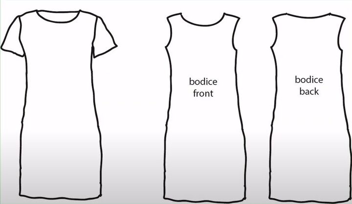 how to sew a t shirt dress inspired by uniqlo s minimalist designs, Cutting out the t shirt dress pieces