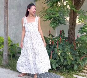 how to make a summery diy maxi dress with a tiered skirt, DIY maxi dress
