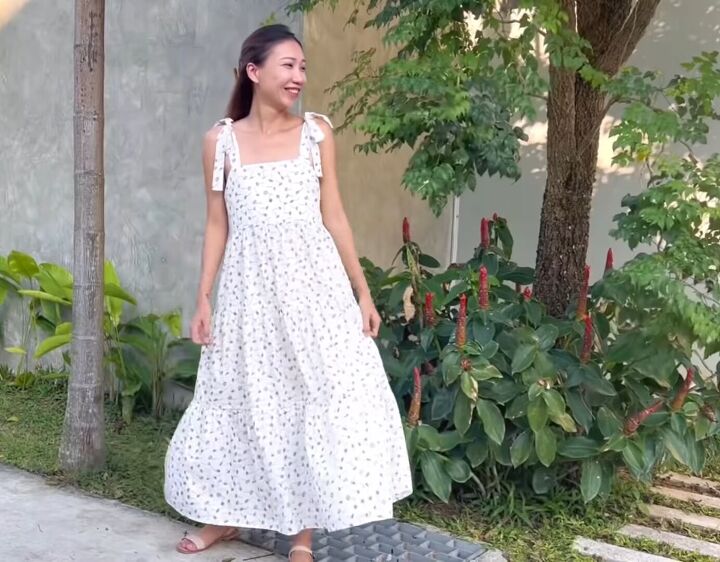 how to make a tiered maxi dress DIY Gathered Tiered Dress