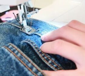 how to downsize jeans fix a broken zipper mend your clothes, Resizing the waist of jeans