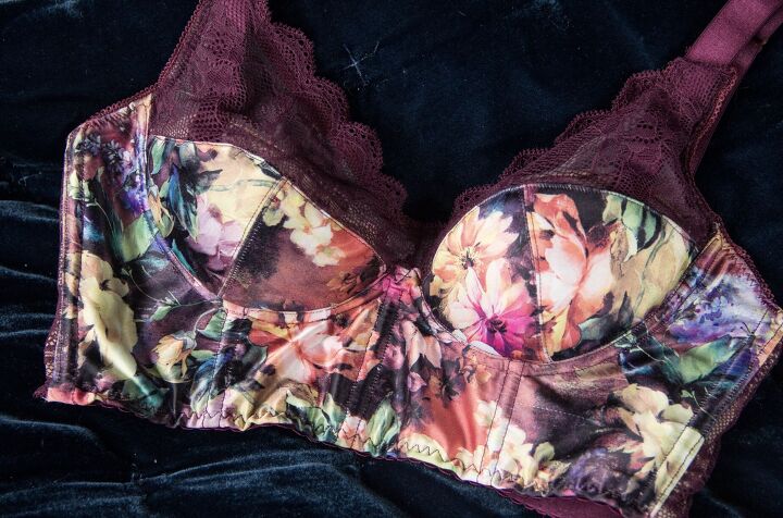 the floral satin bustier