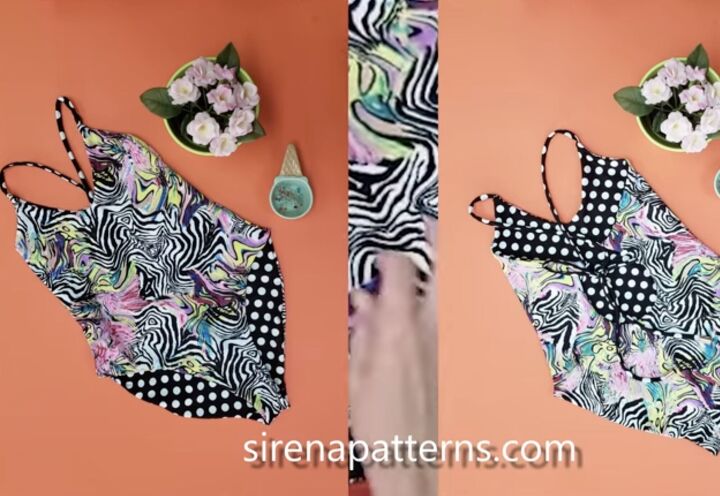 how to make a reversible one piece swimsuit step by step