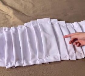 sewing a crop top 2 diy white crop tops to make at home, Pinning the pleats