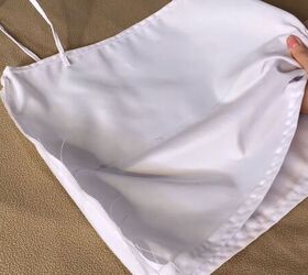 sewing a crop top 2 diy white crop tops to make at home, Sewing elastic thread along the middle