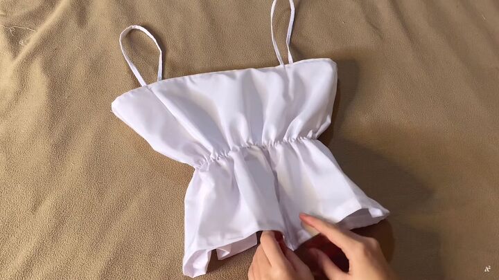 sewing a crop top 2 diy white crop tops to make at home, DIY crop top with an elastic waist