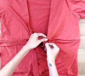 How to Make a Gorgeous DIY Wrap Dress Out of 2 T-Shirts | Upstyle