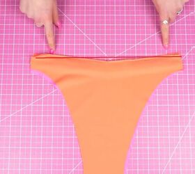 how to make high waisted bikini bottoms inspired by 80s swimwear, Sealing the band