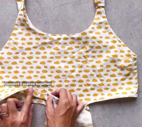 how to sew a super cute summery diy babydoll dress, Overlocking the bottom edges