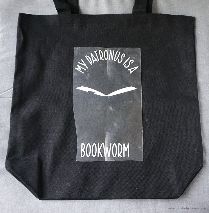 bookworm patronus tote bag