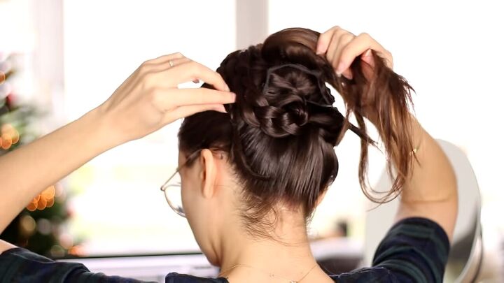 10 steps to create a beautiful braided audrey hepburn hairstyle, Wrapping second braid around head