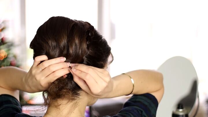 10 steps to create a beautiful braided audrey hepburn hairstyle, Shaping hair to fall over the braids