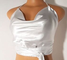 how to make a cute diy cowl neck crop top for summer beyond, DIY cowl neck crop top