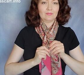 how to style a large silk scarf in 4 different ways, How to tie a scarf