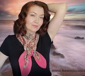 how to style a large silk scarf in 4 different ways, How to tie a large silk scarf