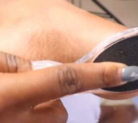 need to manicure your toes find the steps in this easy tutorial, Gently scrubbing feet to remove dead skin