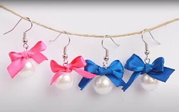 How to Make Dainty DIY Pearl Bow Earrings Using a Dinner Fork