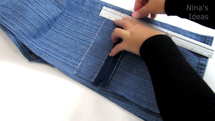 how to make a messenger bag out of an old pair of jeans, DIY denim messenger bag tutorial