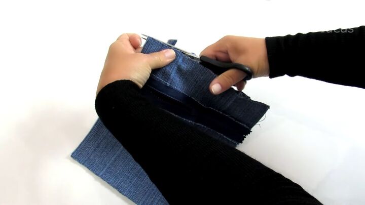 how to make a messenger bag out of an old pair of jeans, Making a DIY messenger bag