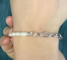 How to Use Old Necklaces to Make a Pretty DIY Pearl Chain Bracelet