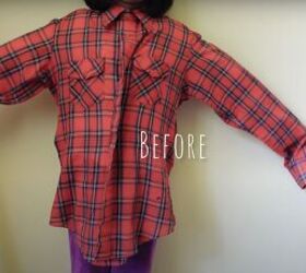 How to Upcycle a Men's Shirt Into a Feminine Top | Upstyle