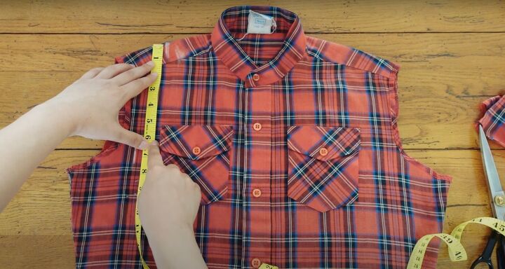 how to upcycle a men s shirt into a feminine top, Turning a men s shirt into a feminine top